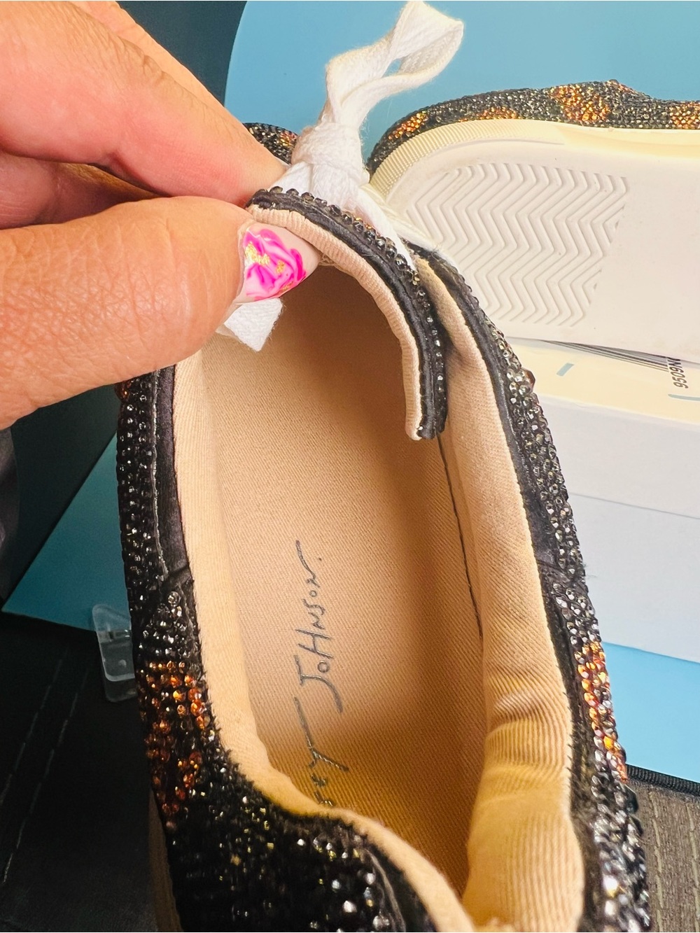 Betsey Johnson Sidny Halloween Rhinestone Pumpkin Platform Sneakers 7.5 left NIB - Picture 5 of 13
